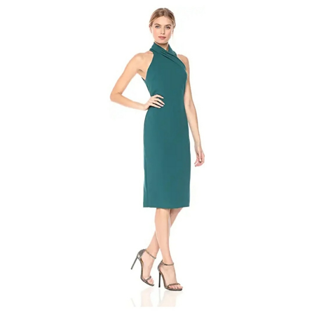 RACHEL Rachel Roy Cross Neck Cocktail Dress